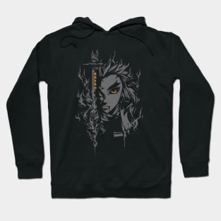 Demon Slayer Anime Character Kyojuro Rengoku Hoodie